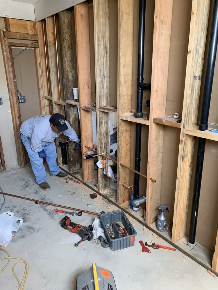 Commercial rough-in plumbing for Water Heater Replacement in Arts District
